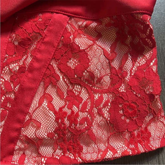 New York & Company Womens XL Red Lace Sleeveless Corset Top NWT EXTRA LARGE - Picture 5 of 9